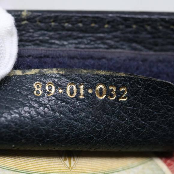 GUCCI GG Supreme Sherry Line Clutch Bag PVC Navy Red 89 01 032 Auth 66429 - Picture 12 of 16